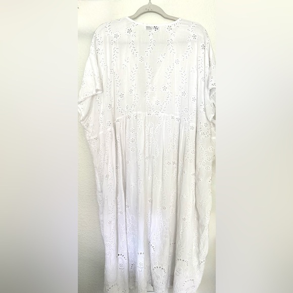 Young Fabulous & Broke Eyelet Kaftan Maxi Dress Bow Beach Cover Up Boho Cruise - Picture 5 of 6